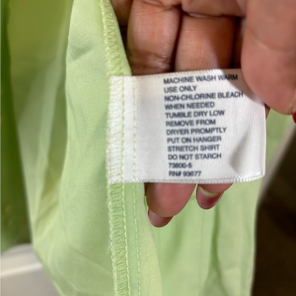 Stafford apple green button down - Picture 7 of 10